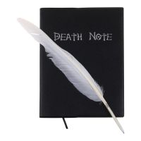 25x18cm Anime Death Note Notebook Set Leather Feather Pen Animation Art Writing Journal Death Note Notepad