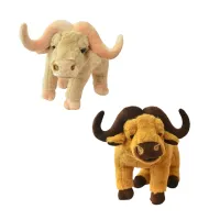 ✠✑✇ Plush Bull Stuffed Animal Doll Model Soft for Party Favors Birthday Present