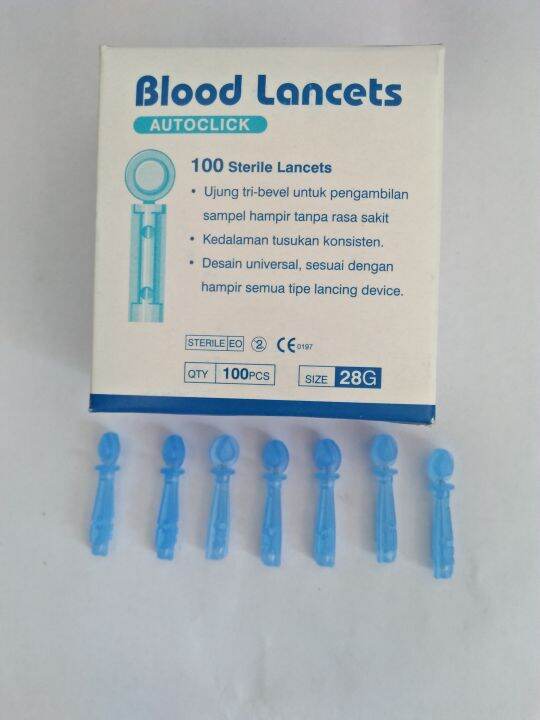 BLOOD LANCET 28G ONEMED ISI 100PCS Lazada Indonesia