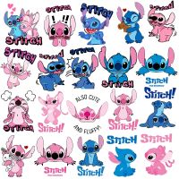 Stitch Anime Stickers Cartoons Stitch Patch On Clothes Child T-shirt With Patch On Iron Boy Girl Clothes Heat Transfer Appliques Wall Stickers Decals