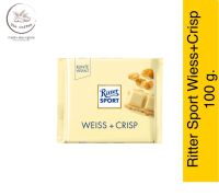 ใหม่ Ritter Sport White Chocolate With Conflakes ริทเทอร์ สปอร์ต ไวท์ช็อกโกแลต ผสมคอนเฟลค100 กรัม (g.)BBE:07/11/2023