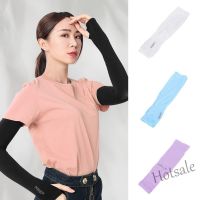 【hot sale】◕◆✔ D13 ice oversleeve Long Print Lets Slim Aqua-X Sarung Tangan Wanita Ice Silk UV Protective Arm Sleeves