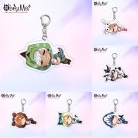 Anime Keychain Mammon Leviathan Satan Keyring Kawaii Figure Hanging Accessories Chaveiros