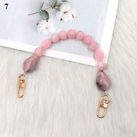 DIY Resin Shoulder Bag Chain Woman Replacement Handbag Accessory Chain Polychromatic Extension Bead Strap Color Bag Chain