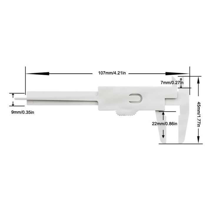 ผู้ขายที่ดีที่สุด0-80มิลลิเมตรขนาดคู่พลาสติกเวอร์เนียคาลิปเปอร์มินิไม้บรรทัดเครื่องมือวัด