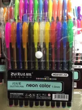 48 Colors Gel Pens Set Rollerball Ballpoint Pastel Neon Glitter