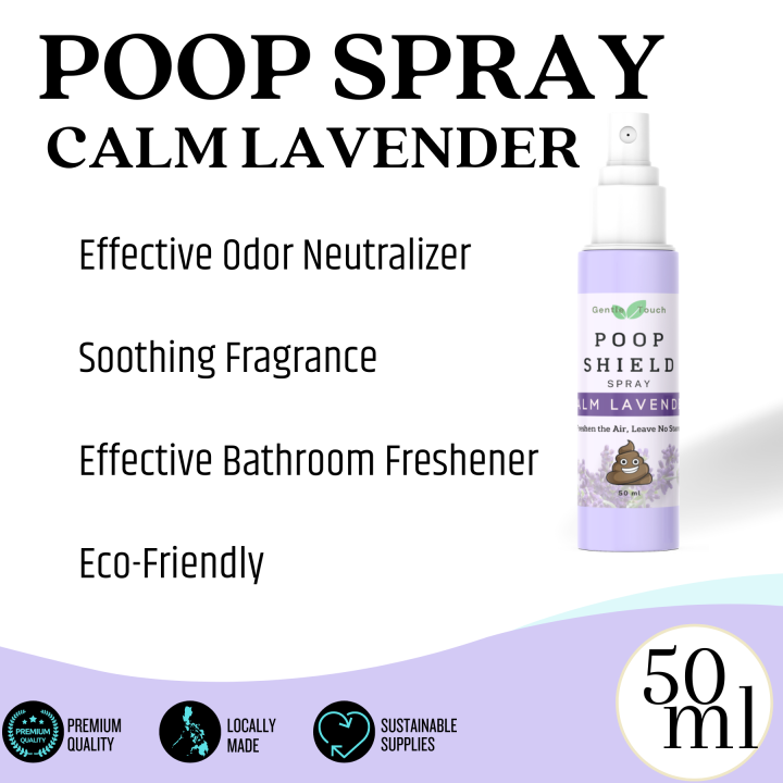 Premium Calm Lavender Poop Shield Spray Odor Buster Toilet Deodorizer