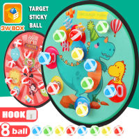 Sticky Ball Target Throw Sports Dartboard Shooting Creative Outdoor Dinosaur Cloth Sucker Toys for Children Gifts Sandbag