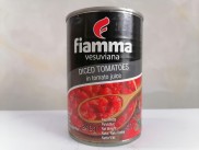 400g Diced Đen Cà chua xắt miếng Italia FIAMMA Diced Tomatoes 400g halal