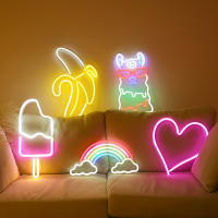 LED Neon Sign พร้อมอะคริลิคใสแผงด้านหลัง USB Power Neon ป้ายแขวน Wall Art สำหรับห้องนั่งเล่น Kids Party Home Decor D30