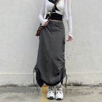 【CC】 Streetwear Skirt with Adjustable Drawstring Color Loose Clothing