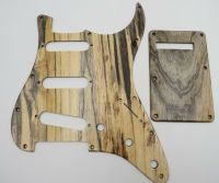 1เซ็ต Spalted เมเปิ้ลไม้ SSS Pickguard และแผ่นหลังสำหรับ FD ST สไตล์กีต้าร์ #4802