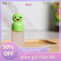 ?【HOT SALE】MUXI ขวดซอสปรุงรสขนาดเล็กในห้องครัว3ชิ้น, ขวดพลาสติกใส่น้ำสลัดรูปการ์ตูนน่ารักแบบพกพาอุปกรณ์ครัว