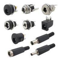 hot✧﹍  10Pcs Connectors 5.5x2.1mm 3.5x1.3mm Plug Male Female Jack Socket Panel Mount 5.5x2.1