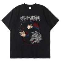 Cool Anime Jujutsu Kaisen Gojo Satoru Megumi Fushiguro Print T-Shirts Summer 100% Cotton Unisex T Shirt Streetwear Men Tshirts S-4XL-5XL-6XL