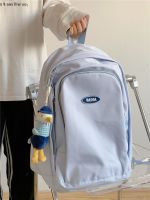 ✟☒ Japanese female ins bag contracted joker pure color large capacity backpack backpack travel middle high school students