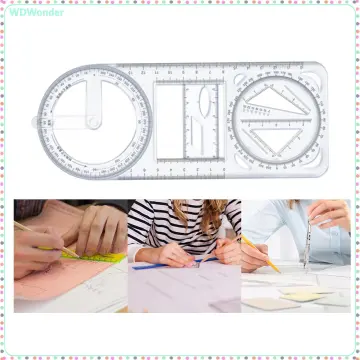 Multifunction Rotatable Fast Drawing Template Ruler Math Stereo Geometric  Ellipse Circle For Art Design Drafting Measuring Tool