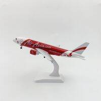 [20 CM] โมเดลเครื่องบิน แอร์เอเชีย 320 (Aircraft Metal Model) ตัวลำทำจากเหล็กอัลลอย (ALLOY) มีล้อ และขาตั้งโชว์ สวย ลำใหญ่ - ของขวัญ ของสะสม ตั้งโชว์