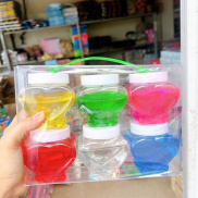 sỉ xách 6 chai slime đặc to hình trái tim TỔNG KHO ĐỒ CHƠI TRẺ EM