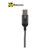 สายชาร์จ  TECHPRO Voice Control LED Light Data Cable USB-A to Type-C(1.2m) - Grey  By Banana IT