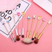 2Colors Alice in Wonderland Makeup Brushes Set Cute Rabbit Cat Cosmetic Tool Eye Shadow Lip Blend Shadow Make Brush Tool Kit