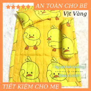 Hàng loại 1 Full SET Chăn Gối Cho Bé Mầm Non 5 món mẫu Vịt vàng Mền đắp