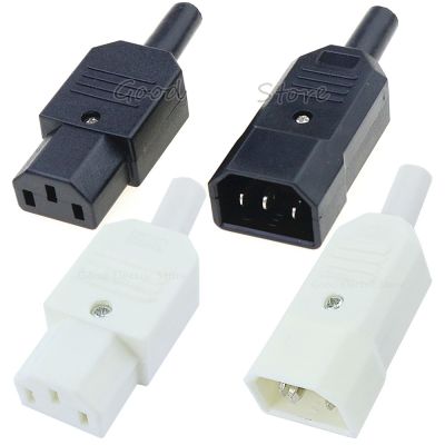 【CC】☞♧❒  New Wholesale Price 10A 250V IEC C13 Male Plug Rewirable 3 pin ac Socket