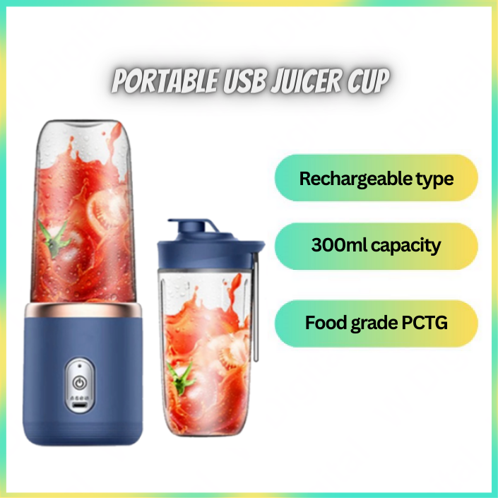 【SG Ready Stock】6blade Mini Juicer Cup Extractor Smoothie USB Charging