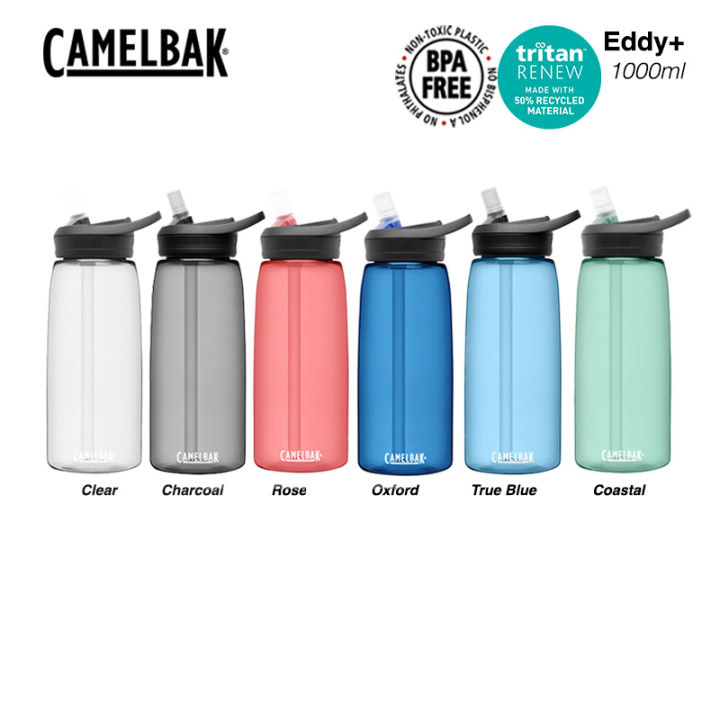 CamelBak eddy+ BPA Free Water Bottle, 32 Oz, True Blue, 1L 