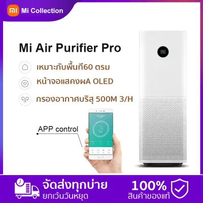 [Global Version ประกันศูนย์ไทย 1 ปี] Xiaomi Mi Air Purifier Pro เครื่องฟอกอากาศ สำหรับห้อง 35-60 ตร.ม. กรองฝุ่น ควัน ไรฝุ่นและสารก่อภูมิแพ้