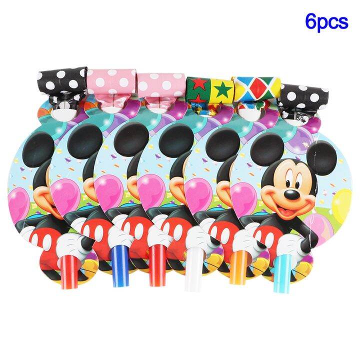 new-disney-mickey-mouse-children-birthday-hat-party-cake-decoration-plates-napkin-fork-disposable-tableware-baby-shower-supplies