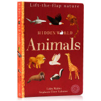 Hidden world: Animals English original picture book popular science flip book hardcover word card form cognitive encyclopedia aesthetic education enlightenment early education word parent-child interaction picture book