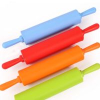 Non-stick Silicone Food Grade Rolling Pin Fondant Rolling Pin DIY Kitchen Tools Dumpling Roller Cake Bakeware Tools 30x4.2cm Bread  Cake Cookie Access