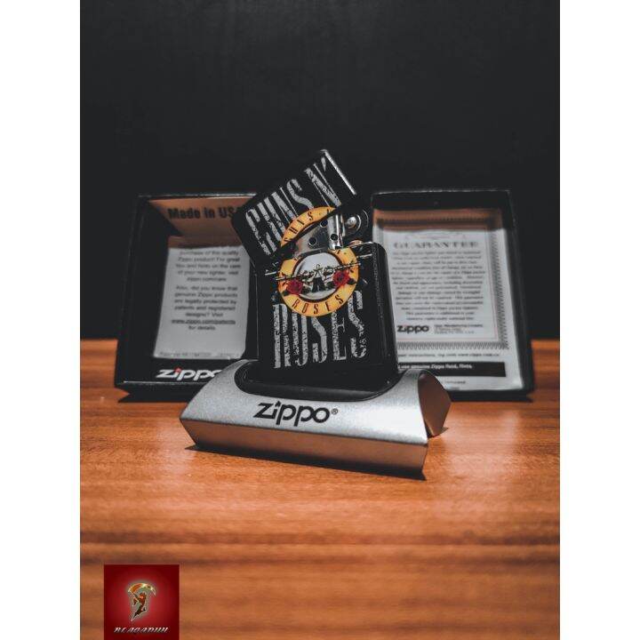 Zippo Guns N' Roses Black Tribute Original Ting Sound With Seal Orange