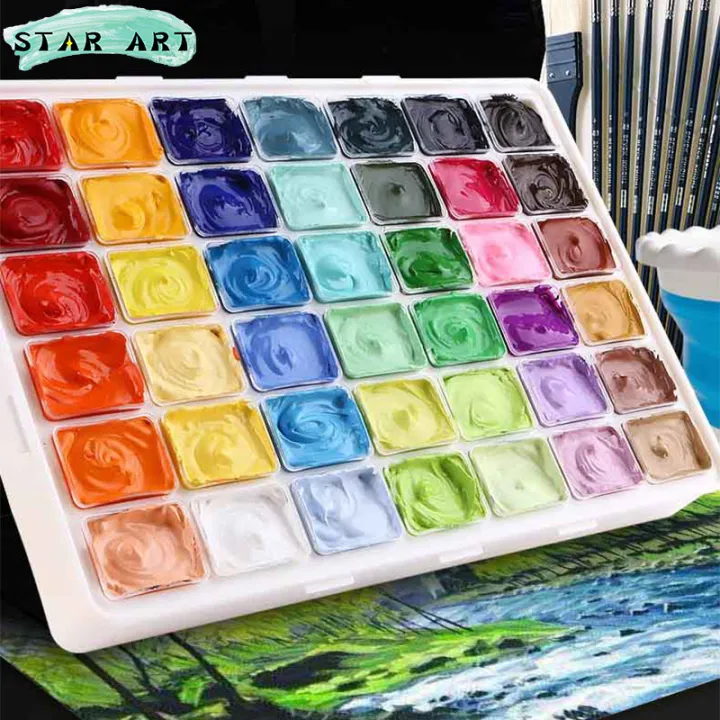CHINJOO Gouache Paint Professional Artist Art Jelly Paint Set 24 Colors