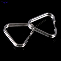 ?【Lowest price】Tirgat 4pcs เปลี่ยนโครเมี่ยมเสร็จสิ้นแยกแหวนกล้องสายรัดสามเหลี่ยมแหวนตะขอ