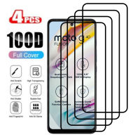 4PCS 10D กระจกนิรภัยสำหรับ Motorola Moto G60 G40 G100 Edge S G9 Power G stylus 2021 ป้องกันหน้าจอป้องกันฟิล์ม-TIOH MALL