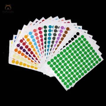 2 Inch Round Color Coding Sticker 10 Assorted Colors Circle Dot