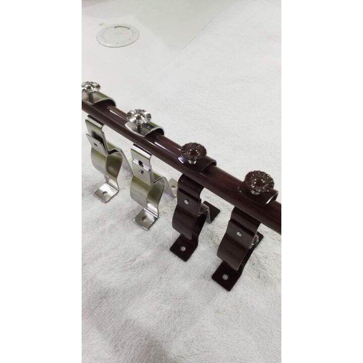☸New Set of 2 Double Curtain Rod Bracket for 34 Lazada PH