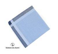 GIORGIO DEL SARTO Handkerchief Blue ผ้าเช็ดหน้า 100% Cotton