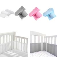 4 Sided Baby Breathable Mesh Crib Liner Infant Cot Bumper Mesh Children Bumper Crib Liner Baby Cot Sets Bed Around Protector