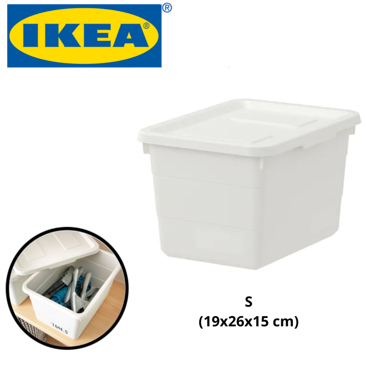 IKEA Sockerbit Multifunction Plastic Box With Lid Handy Storage Box