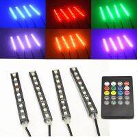 【Online】 แผงไฟ Led 9/36สี่ในหนึ่งแต่งรถสำหรับตกแต่งรถ Suv แผงบรรยากาศโคมไฟนีออนแถบล้อมรอบ