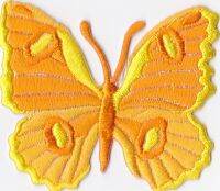 iron on patch Embroidery Beautiful butterfly 6.5x6.5 cm ผีเสื้อ สวย ตัวรีด เย็บติดผ้าประเทศไทย โลโก้ปัก มีกาวสำหรับรีด ตกแต่งเสื้อผ้า