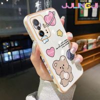 Jlingji เคสสำหรับ Xiaomi MI 12T Pro 11T Pro เคสลายหมีฟุตบอลน่ารักแบบใหม่ฝ้าเคสกรอบซิลิโคนเคสโปร่งใสกันกระแทกเคสมือถือรวมทุกอย่างฝาครอบป้องกันเลนส์กล้องถ่ายรูป