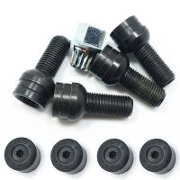 M14*1.5MM Black Steel Wheel Bolt &amp; Lock Lug Nut Set With Key For Golf Jetta Bora Car Essories