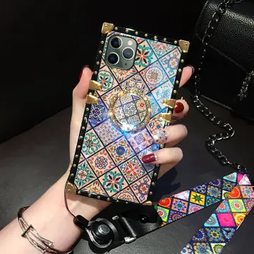 Luxury Vintage Square Leather Phone Case For iPhone 13 Pro Max 12