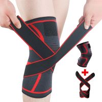 SKDK 1PCS Sports Knee Pad Men Pressurized Elastic Knee Pads Support Fitness Gear Basketball Volleyball Brace Protector Crossfit Supports Braces