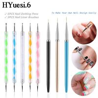 3/5pcs UV Gel Nail Liner Drawing Brush Set Acrylic DIY French Stripe Flower Dotting Painting Pen Professional Manicure Tools Set Artist Brushes Tools