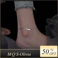 M·Q·S-Olivia   สร้อยข้อเท้าเงินนําโชค ผลิตภัณฑ์เหล็กไทเทเนียม การออกแบบที่หรูหราและเบา เครื่องประดับแฟชั่นสำหรับผู้หญิง